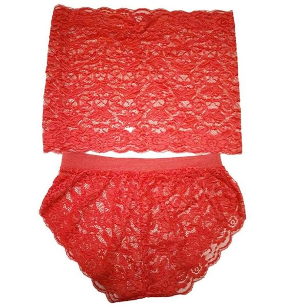 

bras sets women v neck sleeveless lace floral see through sleepwear lingerie set, Red;black
