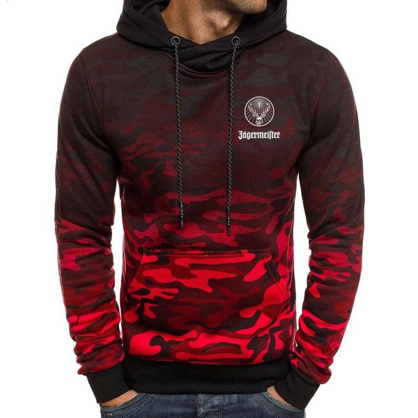 

men's hoodies & sweatshirts 2021 jagermeister brand spring autumn fashion coat england style zipper mens camouflage with hip hop printe, Black