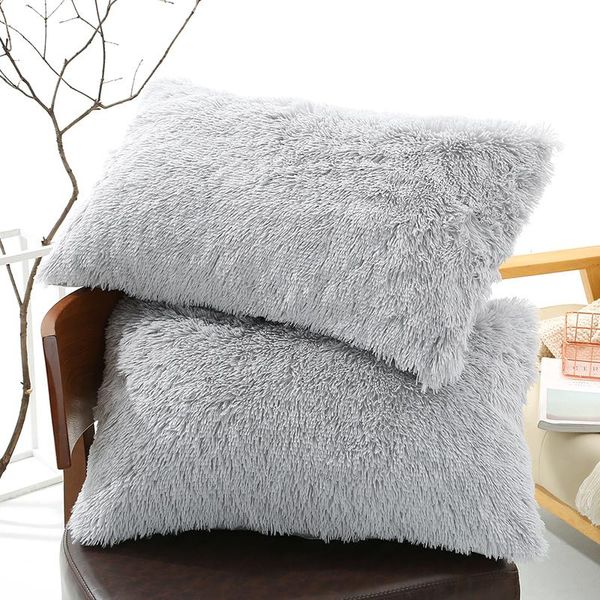 

pillow case 50x70cm plush winter warm long fluffy sleeping pillowcase home bed cushion cover pillowcases