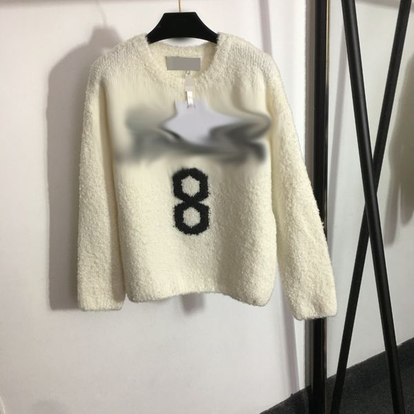 

1223 2022 runway spring summer brand same style sweater long sleeve crew neck white fashion womens clothes womens meiyi, White;black