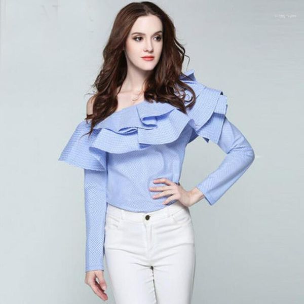 

lady clothing 2021 summer fashion women blouse elegant long sleeve women's blouses & shirts, White