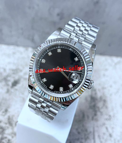 

2 styles bp factory master mens luxury watches 41mm dj 126334 116334 black diamond dial jubilee bracelet 2813 automatic movement sapphire sp, Slivery;brown