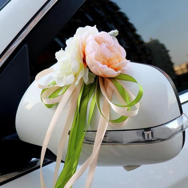 

decorative flowers & wreaths wedding car decoration flower pull bow ribbons gift birthday party supplies home diy decor
