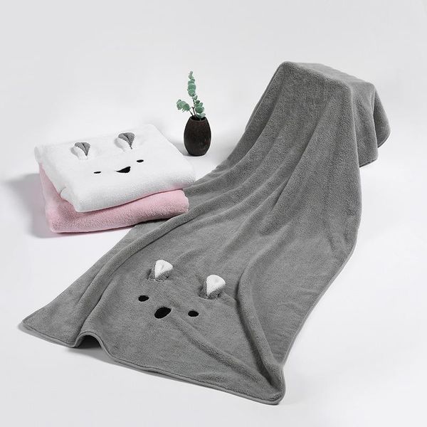 

towel 75x150cm wearable bath microfiber fabric household bathroom ears women