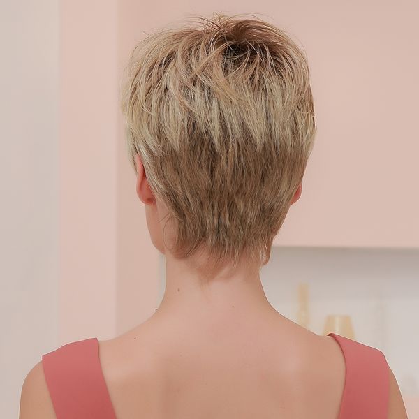 

costume accessories easihair short lace front wigs for women natural hair brown to blonde synthetic heat resistant cosplay wigs high density, Silver