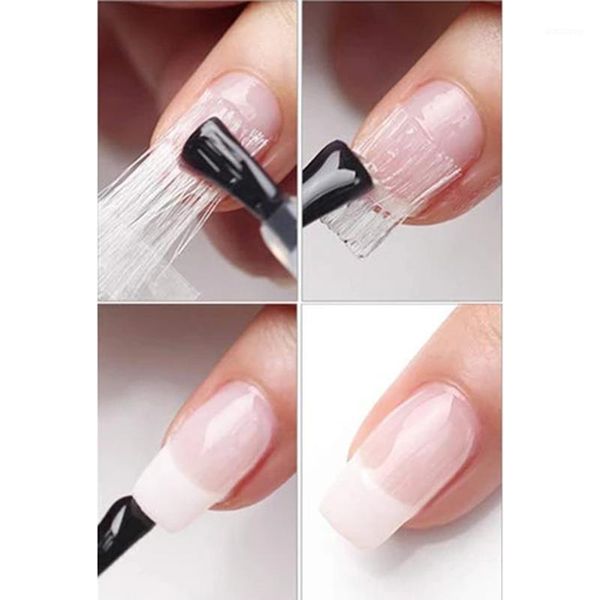 

nail extension fiberglass set strong adhesion fake extensions home salon manicure tool zgood1, Red;pink