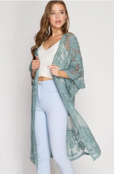 

women's cape flare sleeve lace beach kimono swimwear boho hollow out slim cover-up bohemian holiday long cardigans women ku7c, Black