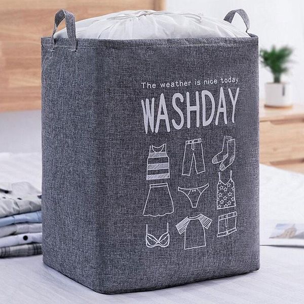 

clothing & wardrobe storage baskets laundry basket large capacity foldable home quilt clothes sundries organizer drawstring pocket