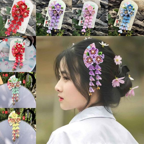 Estilo japonês borla festa de pêlos favores clássico cocar decoração de cabelo