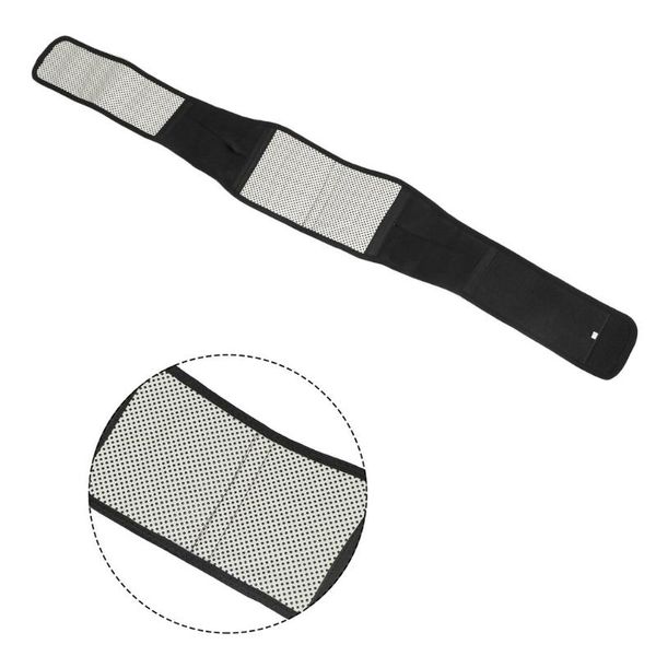 

adjustable infrared magnetic back brace posture belt lumbar support lower pain massager self-heating therapy waist beltjire84, Black;gray