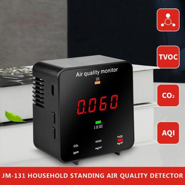 

gas analyzers portable co2 meter digital temperature humidity sensor tester air quality carbon dioxide tvoc formaldehyde hcho detector