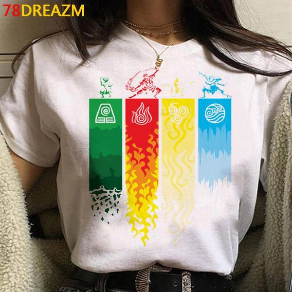 

women's t-shirt avatar the last airbender tees female graphic women casual grunge harajuku kawaii aesthetic t shirt, White