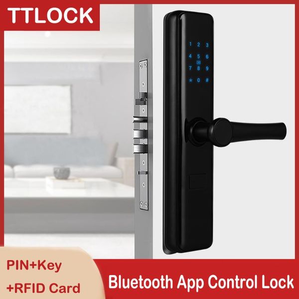 

fingerprint access control electronic door lock bluetooth wifilock app smart touch screen digital code keypad for home el apartment