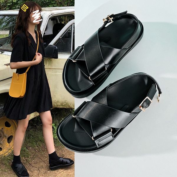 

sandals spring and summer sandals women's style in vwsl, Black