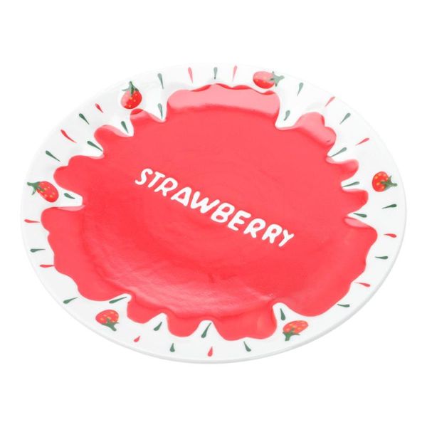 

dishes & plates 1pc creative lovely strawberry ceramic plate tray container