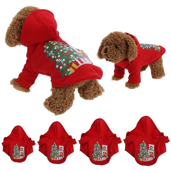 

dog apparel pet warm autumn winter hoodie festival christmas shirt costume clothes holiday sweater