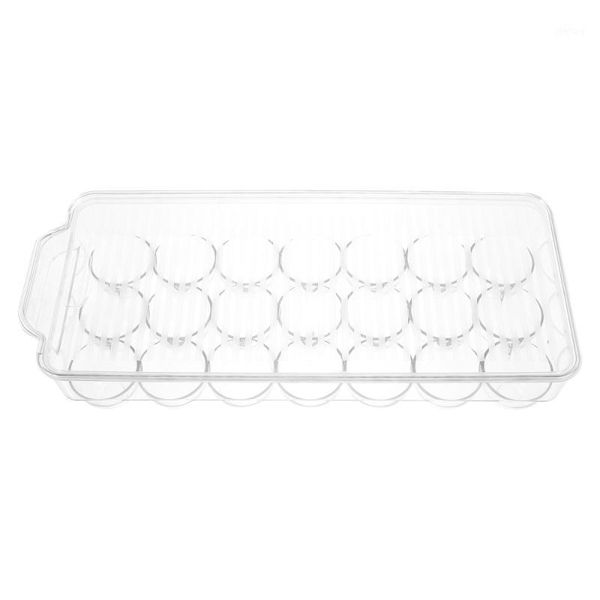

storage bottles & jars 1pc practical acrylic box grid design egg (transparent)