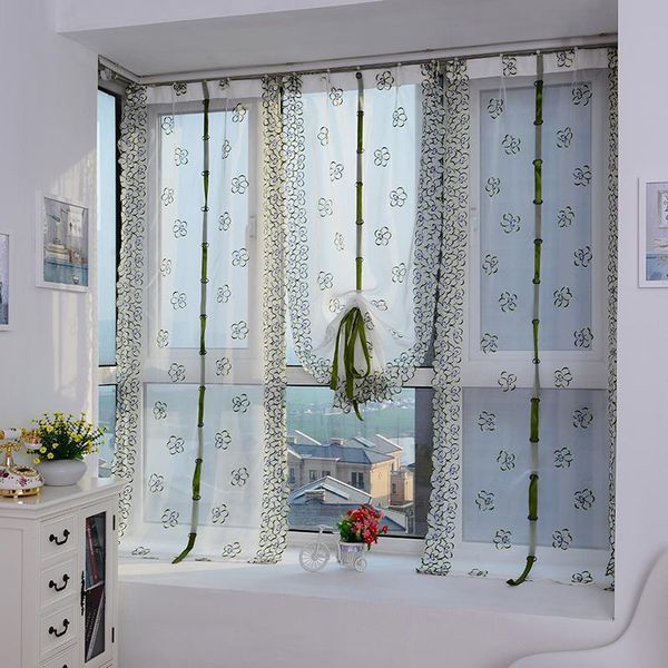 

curtain & drapes embroidery pattern flowers tulle blinds curtains for kitchen bedroom living room window decorative
