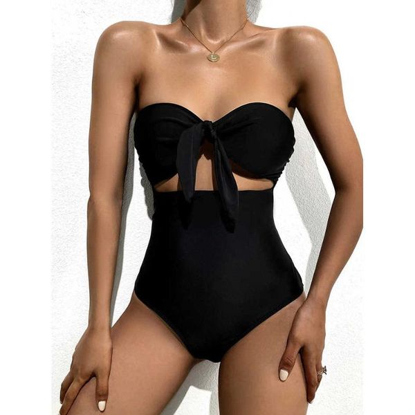 

one-piece suits one piece swimsuit women 2021 black swimwear female shoulder bathing suit woman hollow out swimming swim wear for monok