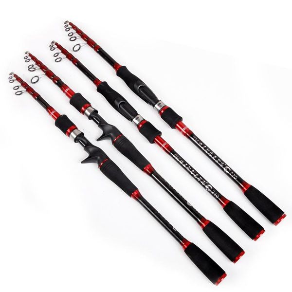

carbon fiber fishing rod 1.8m- 2.7m portable travel sea boat spinning/casting rods