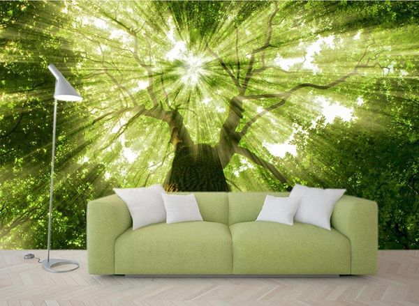 

wallpapers 3d wallpaper for room woods green background wall po walls custom