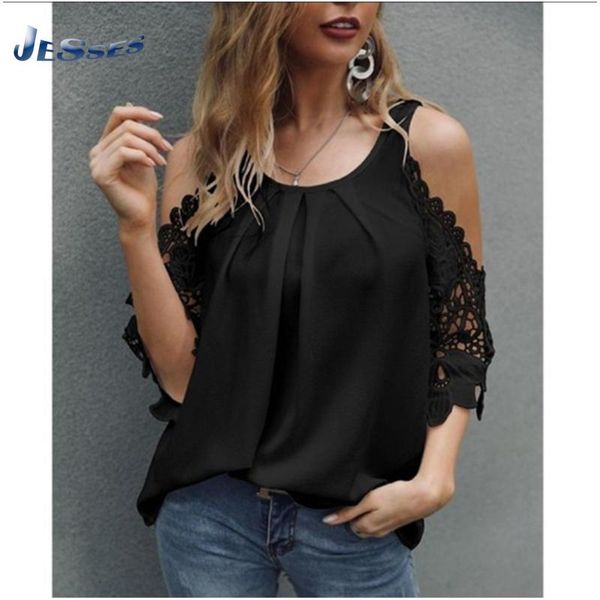 

women's blouses & shirts 2021 ladies lace strapless shirt large size casual summer white splicing plus blusa for women sling