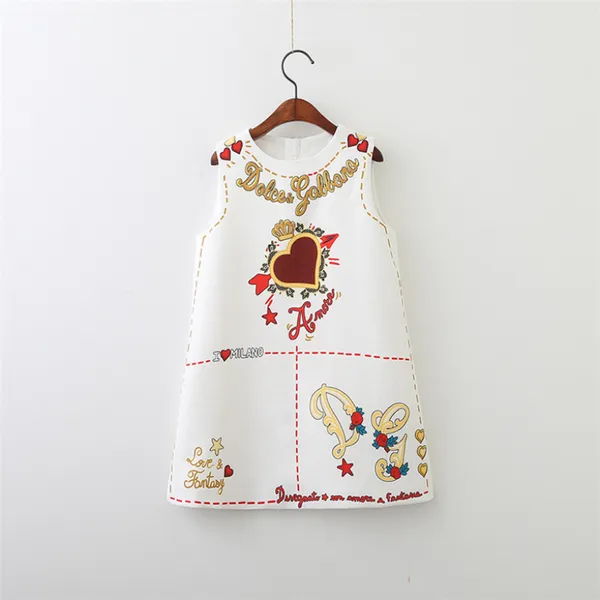 Mädchen Kleid Europäischen und Amerikanischen Stil Stickerei Blume Weste Kleid Frühling Herbst Kleinkind Baby Mädchen Kleidung