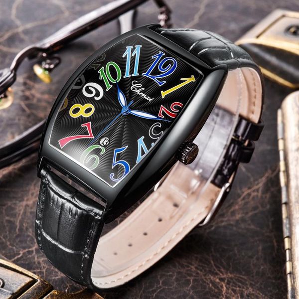 

wristwatches mens watches male clocks date business clock leather strap quartz men watch gift, Slivery;brown