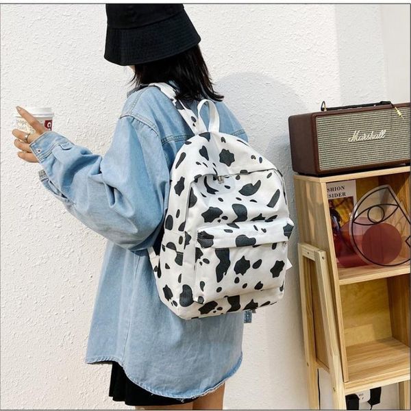 

backpack 2021 fashion nylon cloth double back student schoolbag men's and women's neutral cute large capacity leisure bag