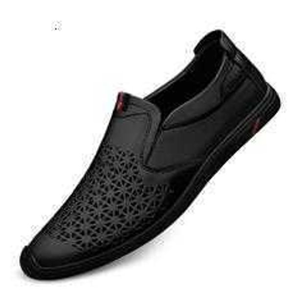 

tangzuo a6817 small leather shoes, , 37-45, four seasons + hollowed out, Black