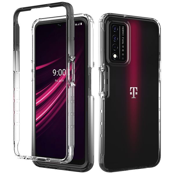 

armor protective cases for tcl t-mobile revvl v+ v plus case clear silicon transparent soft cover