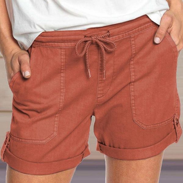 

women's shorts 2021 summer high waist fashion casual loose solid color ladies comfortable breathable wide leg, White;black