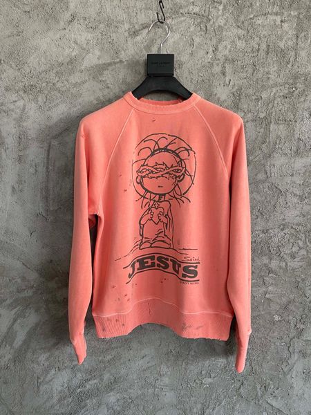 

2021 winter new fashion mens designer broken and dirty decoration red sweatshirts jumpers ~ mens us size jumper, Black