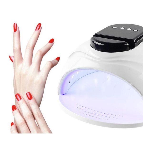 

nail dryers 168w uv led lamp 42 lights faster gel polish nails professional salon curing dryer with 4 timer setting sensor lcd display