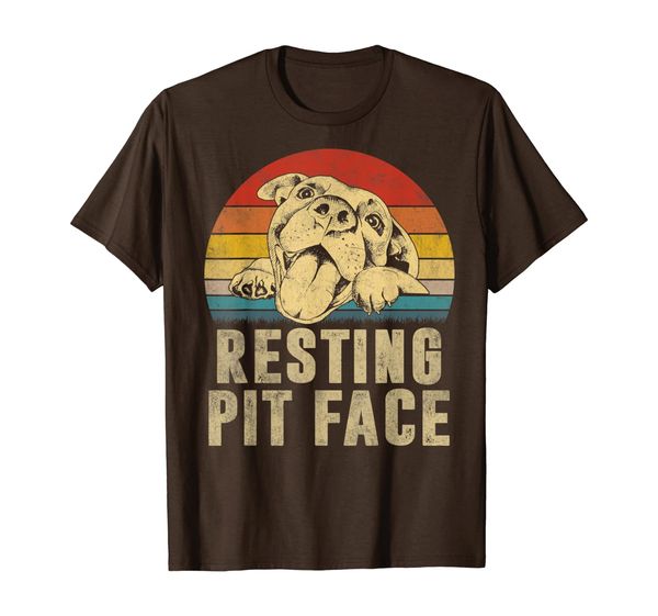 

Funny Dog Pitbull Resting Pit Face T-Shirt For Men Women T-Shirt, Mainly pictures