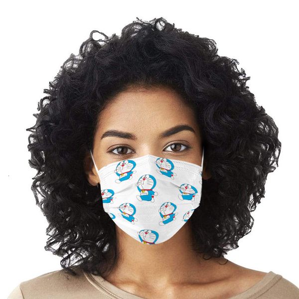 

dingdang cat disposable face mask printed with three layer solution spray fabric