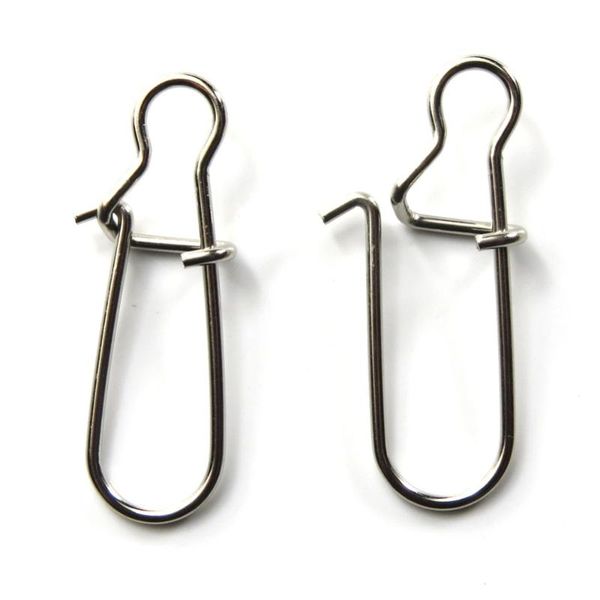 

20pcs/lot fishing snap stainless steel fast-lock bass connector saltwater terminal tackle hooks