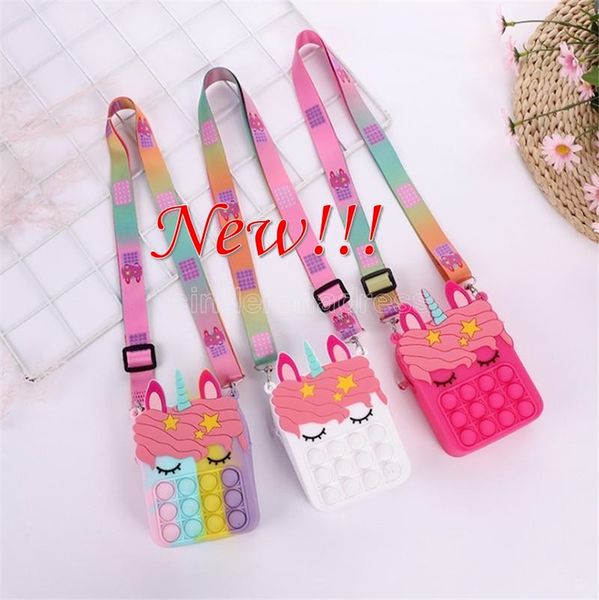 

fidget toys sensory fashion bag kid push bubble rainbow anti stress educational children and adults decompression toy r15