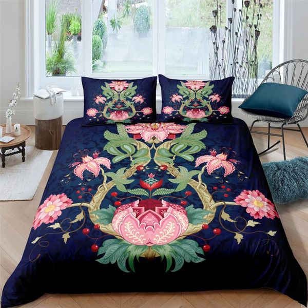 

bedding sets vintage flower 3d luxury printed duvet cover set bed  king size comforter/quilt pillowcase