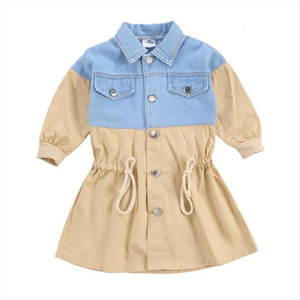 

fashion autumn winter kids baby girls long sleeve patchwork coat trench buttons outerwear for, Camo