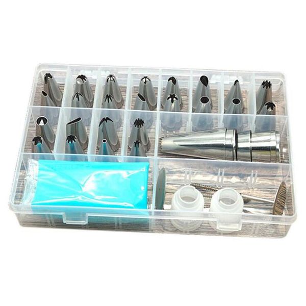 

baking & pastry tools 24 big 7 small decorating mouth set + nail bag cream / cake tool 1