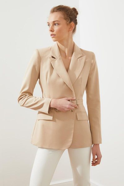 

women's jackets trendyol arched jacket twoss21ce0392, Black;brown