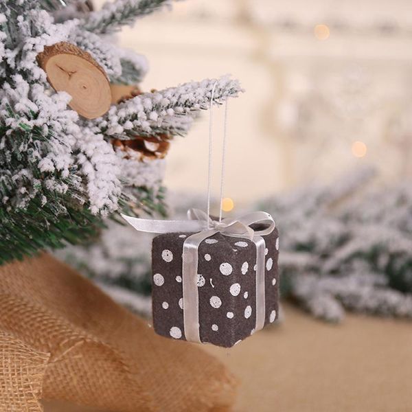 

party decoration 6pcs cloth home cute christmas tree ornament pendant holiday reusable gifts bar shopping mall hanging balls durable mini