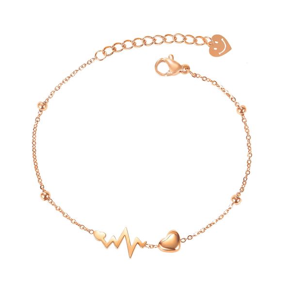 

link charm hand ornament japanese and korean style small fresh ecg titanium steel bracelet xiaozhongsen's love hand for girlfriend, Golden;silver