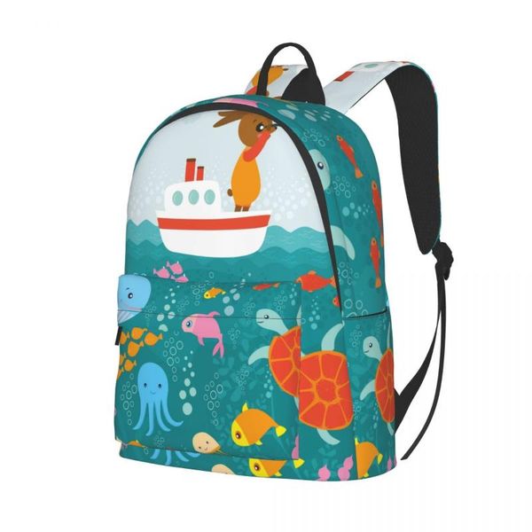 

backpack fashion sea voyage with shoulder bag school bookbag for teenagers