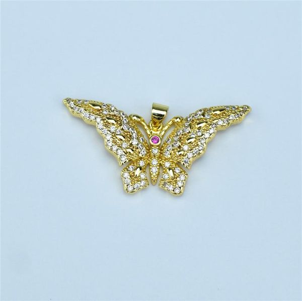 

charms 2 pieces / wholesale 2021 korean fashion gold inlaid butterfly pendant diy semi-finished women's exquisite jewelry, Bronze;silver