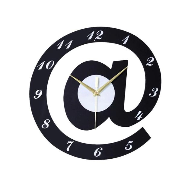 

wall clocks 1pc unique wood clock fashion hanging for office home living room decoration without battery (black)