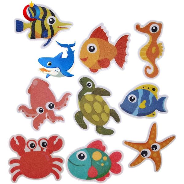 

bath mats 10pcs cartoon waterproof bathtub stickers adorable anti-slip bathroom