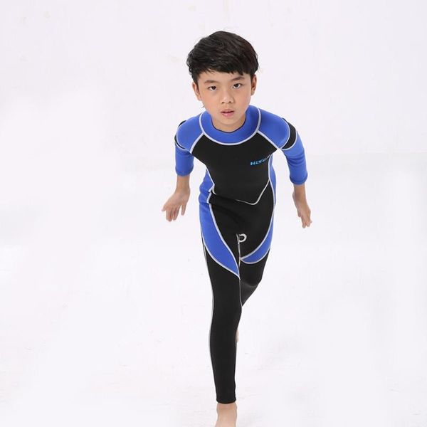 Muta da nuoto per bambini surf neoprene da 2,5 mm deroga a zip da nuoto a una manica lunga bambino immergersi tute da snorkeling