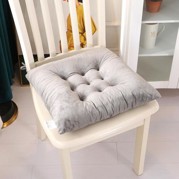 

cushion/decorative pillow dining chair cushions with ties soft comfort non slip square seat pads for kitchen office living room patio gray